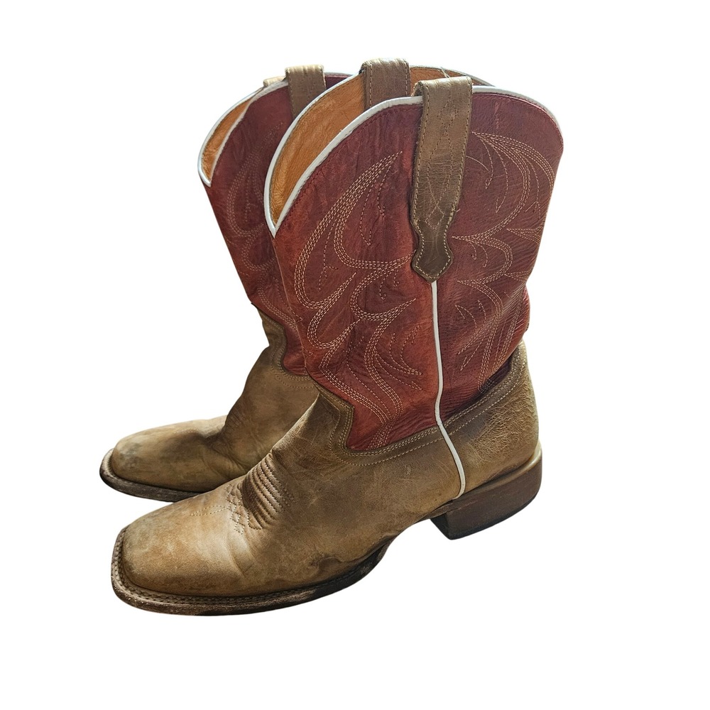 Cody James Two Tone Leather Western Boots 9.5D Square Toe Cowboy BCJSP22L3-1